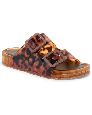 Dolce Vita Julio Jelly Double-band Jelly Footbed Sandals - Brown