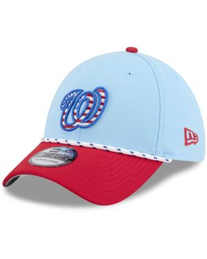 KTZ Light Blue/red Washington Nationals 2025 Fourth Of July 39thirty Flex Hat - White