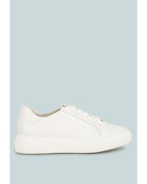 Rag & Co Schick Lace Up Leather Sneakers - Blue