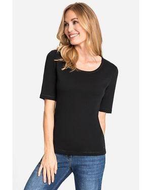 Olsen Solid Short Sleeve T-shirt - Black