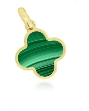The Lovery Clover Charm 14k Gold - Green