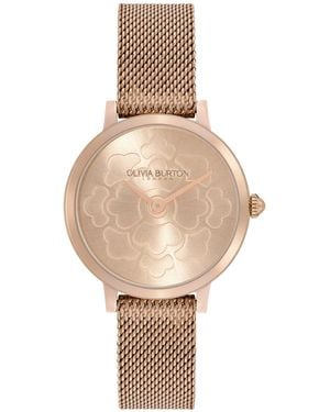 Olivia Burton Ultra Slim Floral -tone Steel Watch 28mm - Multicolor