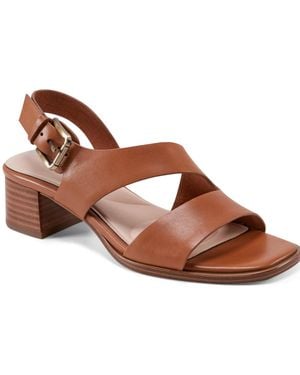 Rockport Hennly Square Toe Dress Sandals - Brown
