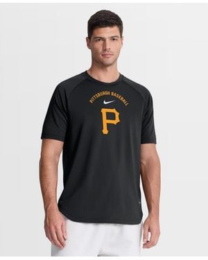 Nike Black Pittsburgh Pirates Authentic Collection Batting Practice Pre-game Raglan Dri-fit T-t-shirt