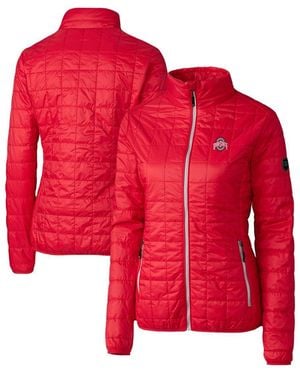 Cutter & Buck Ohio State Buckeyes Rainier Eco Insulated Puffer Full-zip Jacket - Red