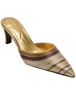 Donna Karan Praxilla Pointed Toe Mule Pumps - Metallic
