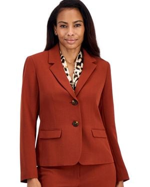 Kasper Tailored Two-button Flap-pocket Blazer