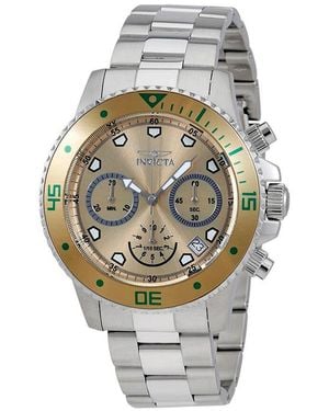 INVICTA WATCH Pro Diver Quartz Chronograph Champagne Dial Watch - Metallic