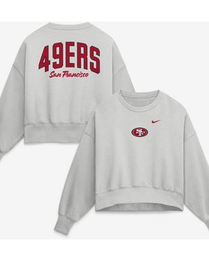 Nike San Francisco 49ers Oversized Primetime Phoenix Fleece Sweatshirt - Gray