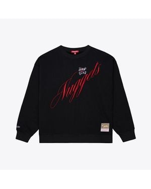 Mitchell & Ness Denver nuggets Hardwood Classics Script Lightweight Sweatshirt - Black