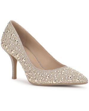INC International Concepts Jaliyah Pointed-toe Mid Heel Pumps - White