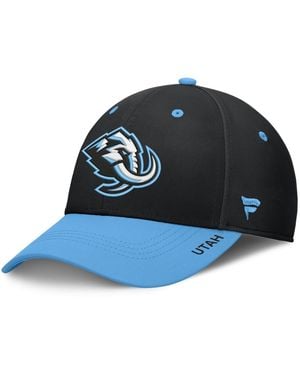Fanatics Black/light Blue Utah Mammoth Authentic Pro Rink Stretch Hat