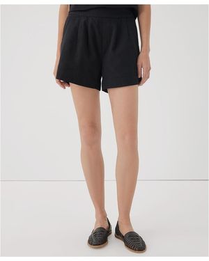 Pact Canopy Linen Blend High-waisted Short - Black
