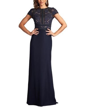 Tadashi Shoji Catrine Lace Bodice Gown - Blue