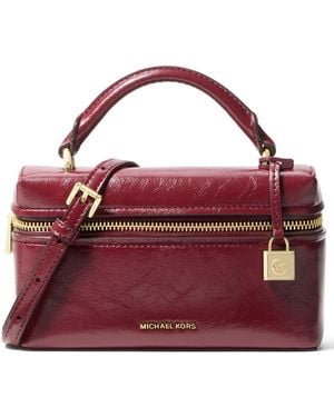 Michael Kors Michael Gold-tone Hardware Mini Crossbody Handbag - Purple