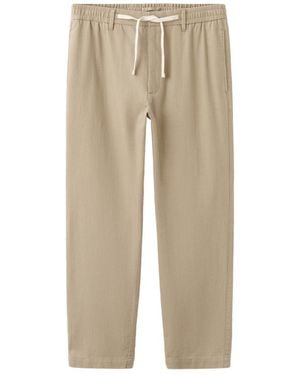 Mango New Now Relaxed-fit Cotton-linen Blend Pants - Natural