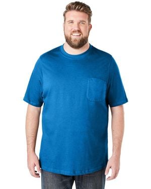 Boulder Creek Big & Tall By Kingsize Heavyweight Pocket Crewneck T-shirt - Blue