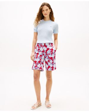 Tommy Hilfiger Twill Slim Straight Shorts - Red