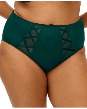 Elomi Sachi High Leg Brief Underwear - Green