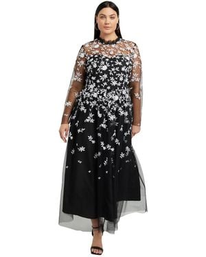 June + Vie June + Vie June + Vie Mesh-overlay Maxi Dress - White