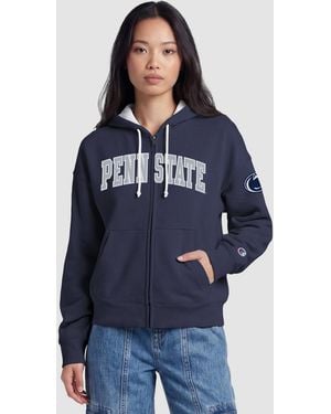 Champion Navy Penn State Nittany Lions Arch Full-zip Fleece Hoodie - Blue