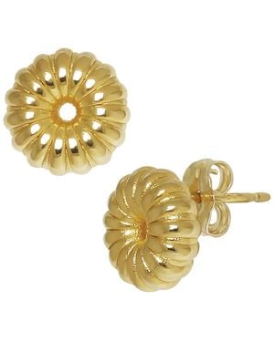 Macy's Ribbed Donut Stud Earrings - Metallic