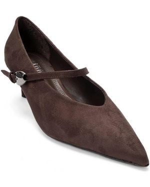 Prologue Shoes Cres Kitten Heel Pump - Brown