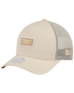 KTZ Boston Red Sox Tonal Patch 9forty M-crown A-frame Trucker Adjustable Hat - Natural