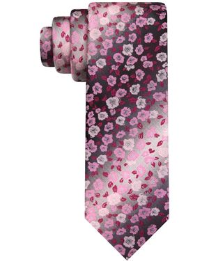 Van Heusen Floral Shadow Tie - Purple