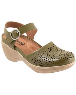 Softwalk Mabelle Perf Clog - Metallic