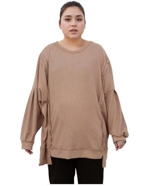 Standards & Practices Plus Size Long Sleeve Casual Knit Top - Natural