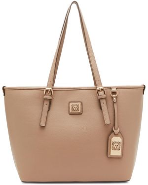 Anne Klein Double Strap Medium Perfect Tote Bag - Natural