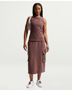 Nike Tight Ribbed Tank Top - Red
