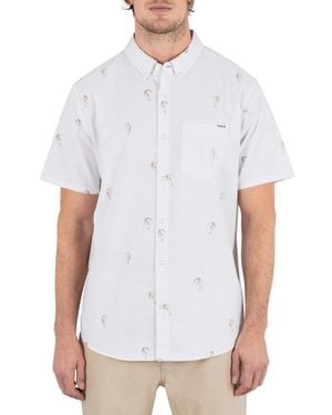 Hurley One And Only Stretch Print Short Sleeve Shirt - White