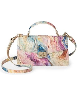 Brahmin Genie Melbourne Leather Small Crossbody Handbag - Pink