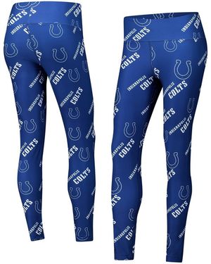 Concepts Sport Indianapolis Colts Breakthrough Allover Print Knit Sleep leggings - Blue