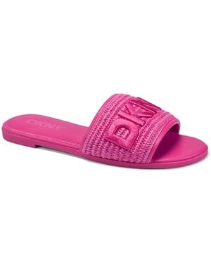 DKNY Winslet Slide Flat Sandals - Pink
