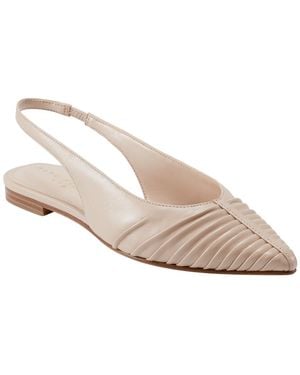 Marc Fisher Dalatee Ruched Slingback Flats - White
