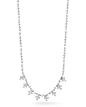 Rachel Zoe 14k Gold Plated Sterling Charm Necklace - White