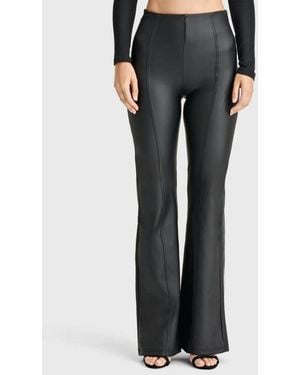Freddy Faux Leather High-rise Sculpting Super Flares - Black