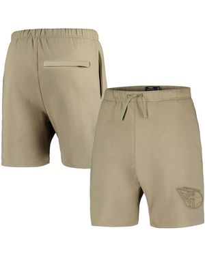 Pro Standard Cleveland Guardians Neutral Fleece Shorts - Green