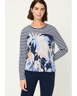 Olsen Panneaux Print T-shirt - Blue