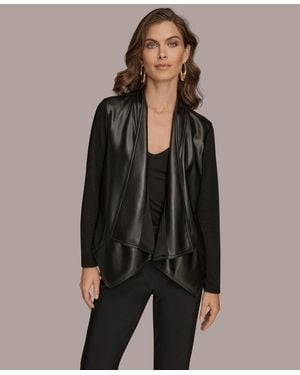 Donna Karan Flyaway Long Sleeves Jacket - Black