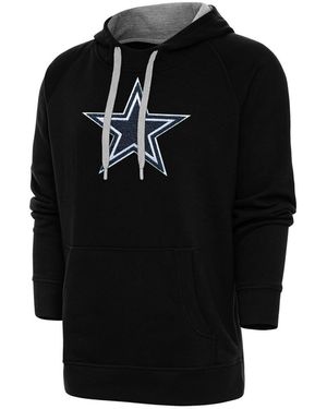 Antigua Dallas Cowboys Victory Chenille Pullover Hoodie - Black