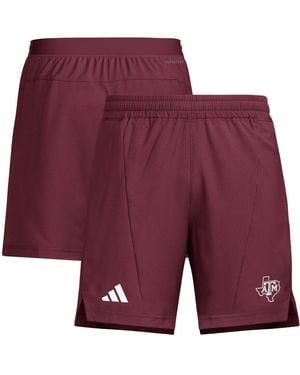 adidas Texas A M aggies Program Woven Training Shorts - Red
