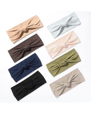 Peneyon 8 Pack Knotted Boho Twist Headbands Non Slip Yoga Workout Hair Bands - Multicolor
