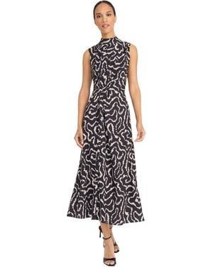 Maggy London Sleeveless Midi Dress - White