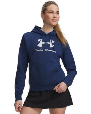 Under Armour Rival Hooded Shimmer Sweatshirt - Blue