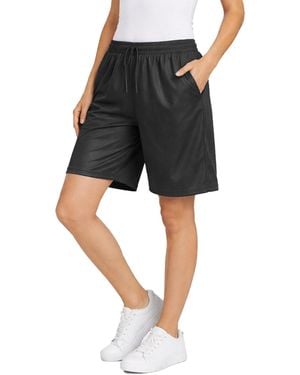 Jump Start Loose Fit Moisture-wicking Performance Dazzle Shorts - Black