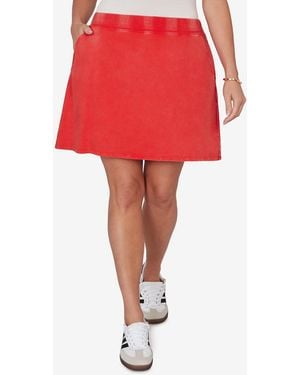 Ruby Rd. Plus Size French Terry Pull-on Skort - Red